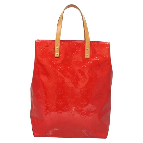 LOUIS VUITTON Monogram Vernis Reade MM Hand Bag Red Rouge M91086 - Picture 2 of 12